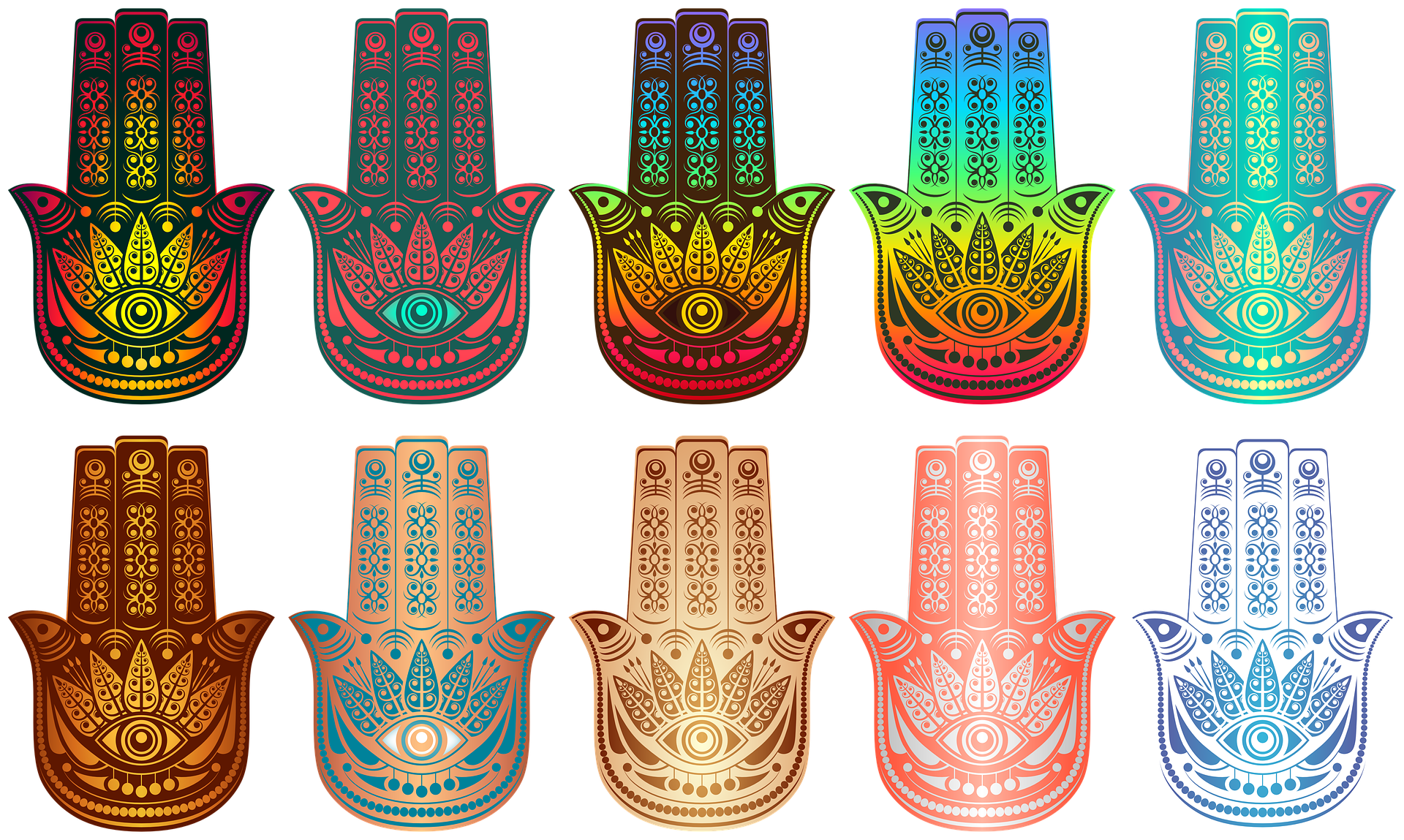 hamsa, artful gems